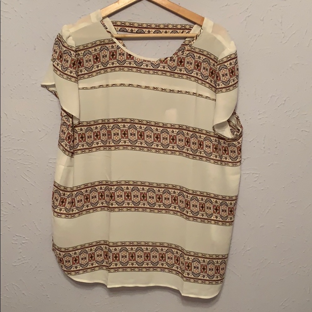 Loft Outlet Aztec Print Top